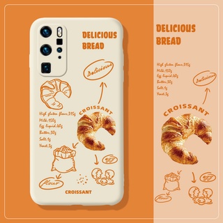 DMY huawei huawei P30 pro case Fun croissant bread printed design shockproof cases covers for huawei nova 3 3i 5T 5i 7se 7i 7 honor Y6P Y7A Y7 8i 8X mate 20pro 20x P30 lite P40 Pro P20 gift for friends and girls
