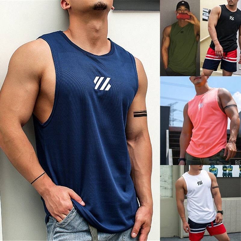 ราคาและรีวิวพร้อมส่ง Sports tank เสื้อกล้ามผู้ชาย เสื้อกล้ามฟิตเนส เสื้อกล้ามแฟชั่น เสื้อกล้ามกีฬา เสื้อกล้ามออกกำลังกายแล้ว