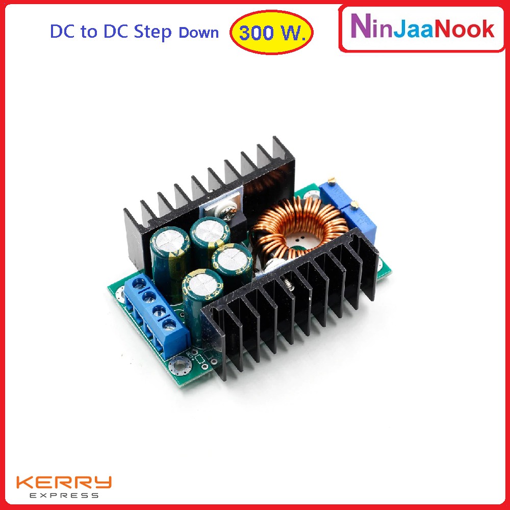 โมดูลลดแรงดันไฟฟ้า-300-วัตต์-9a-300w-dc-to-dc-step-down-dc-cc-adjustable-buck-converter-5-40v-to-1-2-35v-power-supply
