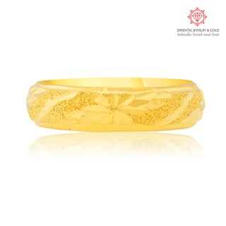 ภาพขนาดย่อของภาพหน้าปกสินค้าOJ GOLD แหวนทองแท้ นน. 1 สลึง 96.5% 3.8 กรัม ปอกมีดตัดลาย ขายได้ จำนำได้ มีใบรับประกัน แหวนทอง จากร้าน orientaljewelry บน Shopee