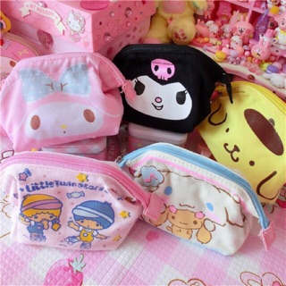 พร้อมส่ง Sanrio Purse กระเป๋าเหรียญผ้าดิบทรงหีบ