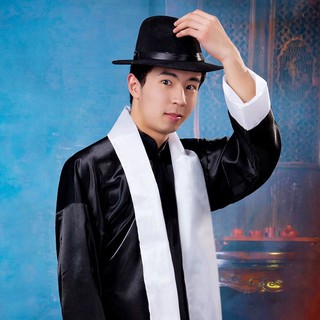 ภาพหน้าปกสินค้าcp19 (ชุด+หมวก+ผ้าประดับคอ) ชุดเจ้าพ่อเซี่ยงไฮ้ ชุดจีนชายโบราณ สง่างามอลังการ ที่เกี่ยวข้อง