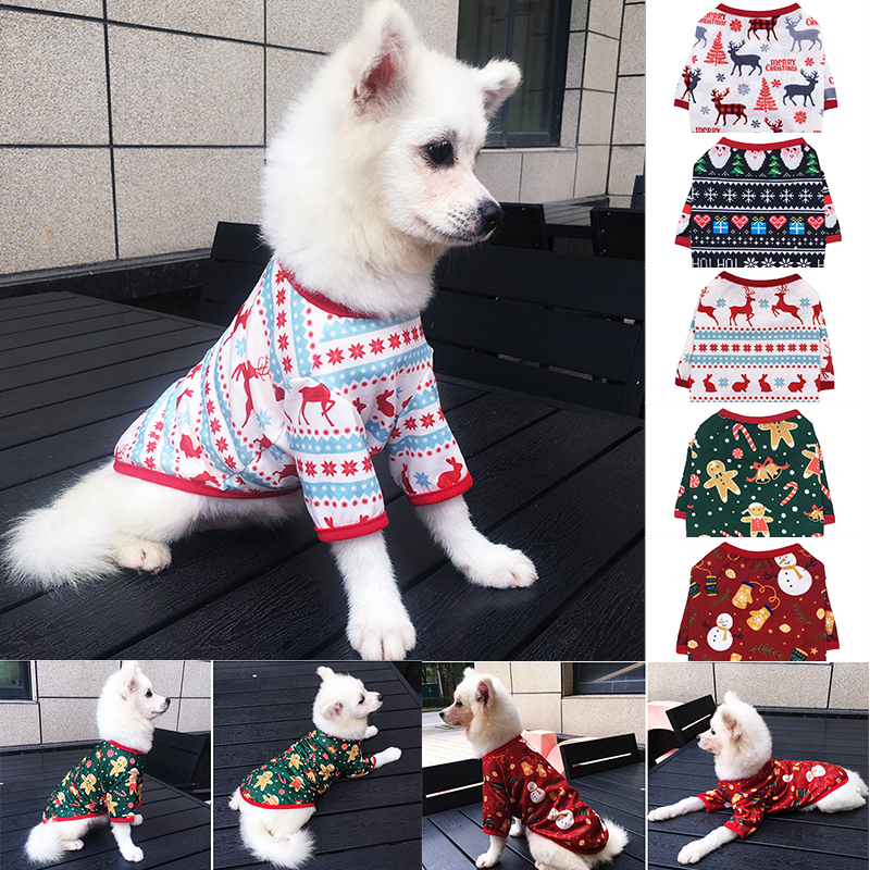 ภาพหน้าปกสินค้าเสื้อยืด ลายคริสต์มาส สำหรับสัตว์เลี้ยง สุนัข