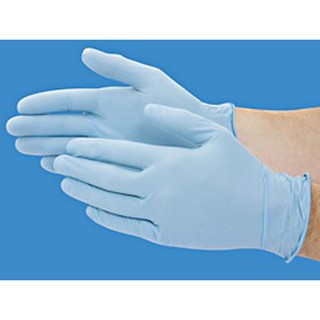 ถุงมือไนไตร สีฟ้า หนา 4 มม. size L - จํานวน 50 คู่