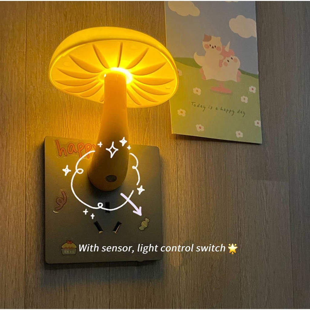 led-โคมไฟข้างเตียง3d-เห็ดรูปร่างเสียบผนังซ็อกเก็ตเซ็นเซอร์ไฟกลางคืนความสว่างป้องกันดวงตาภายใต้คณะรัฐมนตรีแสงห้องเด็ก-cynthia