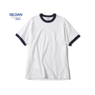 ภาพหน้าปกสินค้าGildan® Premium Cotton™ Adult Ringer T-Shirt Navy/White เสื้อยืดกุ๊นคอกุ๊นแขน - กรมท่า/ขาว ที่เกี่ยวข้อง