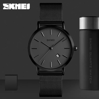 สินค้า SKMEI 1530 นาฬิกาข้อมือผู้หญิงมีวันที่ สายสแตนเลส เรียบหรู กันน้ำ ของแท้ 100%