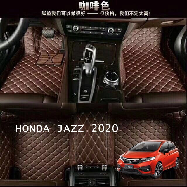 พรมปูพื้นเข้ารูป 6D Premium Fitted Leather Mats FOR HONDA JAZZ 2020