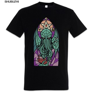 เสื้อยืดโอเวอร์ไซส์เสื้อยืดลายกราฟฟิก Church of CthulhuS-3XL