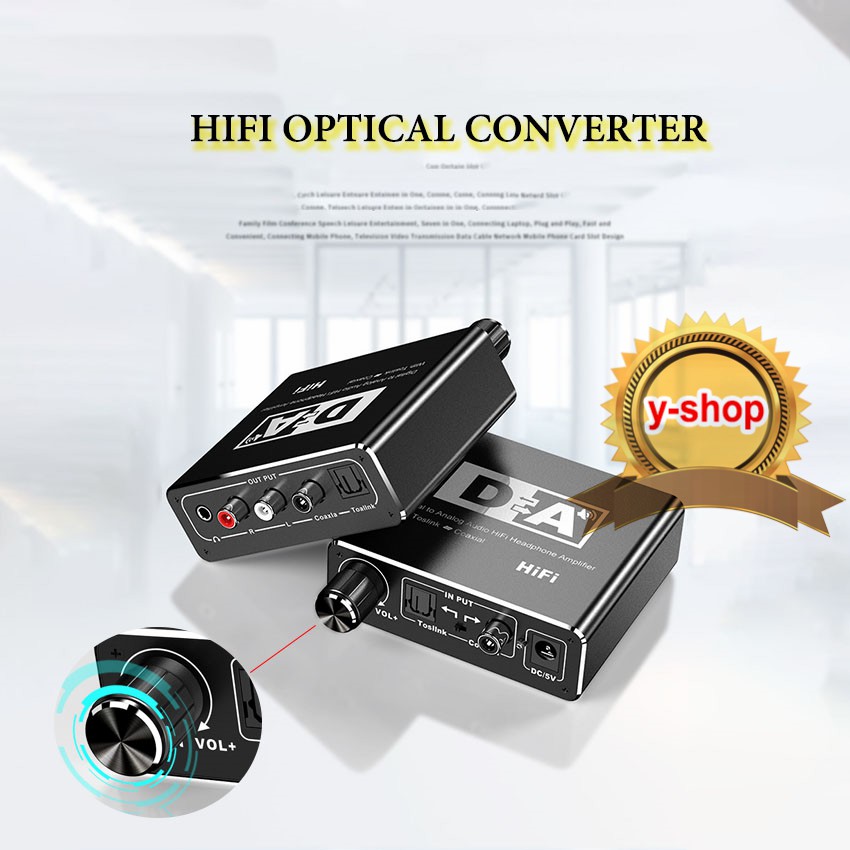 ราคาและรีวิวHW-30 HIFI Coaxial Optical to rca L R audiuo 3.5 AUDIO converter box *