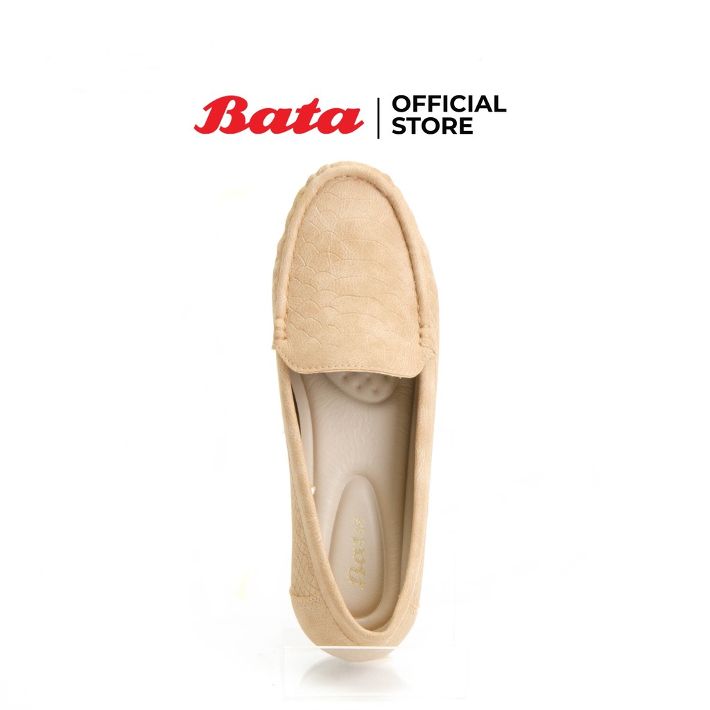 bata-ladiescasual-รองเท้าลำลองส้นแบนแฟชั่นหญิง-moccasine-แบบสวม-ปิดส้น-สีเบจ-รหัส-5513310