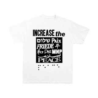 Tshirtคอลูกเรือcrew neckเสื้อยืดแขนสั้น CPFM.XYZ Kanye INCREASE THE Peace HEAVYWEIGHT สําหรับผู้ชาย-4XL