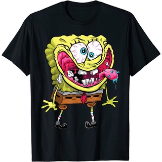 เสื้อยืดผู้ เสื้อยืดแขนสั้น คอกลม ผ้าฝ้าย พิมพ์ลาย Spongebob Squarepants แฟชั่นฤดูร้อน สําหรับผู้ชาย S-5XL