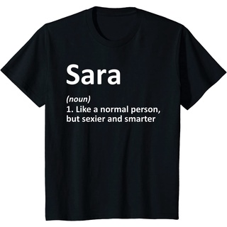 เสื้อยืดโอเวอร์ไซส์Sara เสื้อยืดลําลอง แขนสั้น พิมพ์ลายชื่อตลก ของขวัญวันเกิดS-3XL