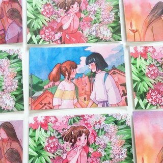 ภาพหน้าปกสินค้าโปสการ์ดแฟนอาร์ต Studio Ghibli จิบลิ / Spirited Away / Kaguya / Howl / แฟนอาร์ตมู่หลาน [H.Hana] ที่เกี่ยวข้อง
