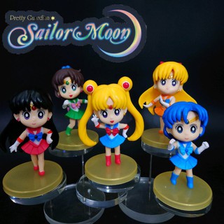 พร้อมส่งทันที✨ โมเดล Sailor Moon ขนาด 8 Cm ครบชุด 5 ตัว ราคาถูก งานดีจริง น่ารักมากๆ ขยับแขน ขยับขาได้ด้วย คุ้มราคามาก