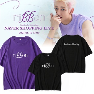 ถูกสุดๆเสื้อยืดเกาหลี riBBon - BamBam (GOT7)  เสื้อยืดผ้า Cotton 100% ไม่หด ไม่ย้วย อัลบั้ม เสื้อยืดแขนสั้ ข้อเสนอพิเศษ