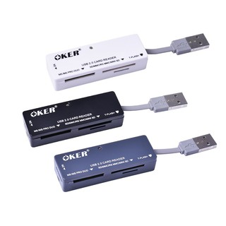 สินค้า Oker C-09 Card Reader  การ์ดรีดเดอร์ All in one USB2.0 สีดำ/เทา/ขาว ของแท้100%