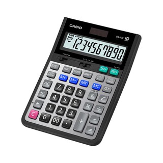Casio Calculator เครื่องคิดเลข  คาสิโอ รุ่น  DS-1JT แบบทนทาน สีตัวเลขไม่เลือน 10 หลัก สีเทา
