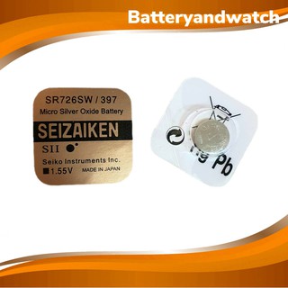 ถ่านกระดุม ถ่านนาฬิกา Seizaiken SR726 SW , 726 , 397 1.55V *ของเเท้รับประกัน แพ็ค 1 เม็ด