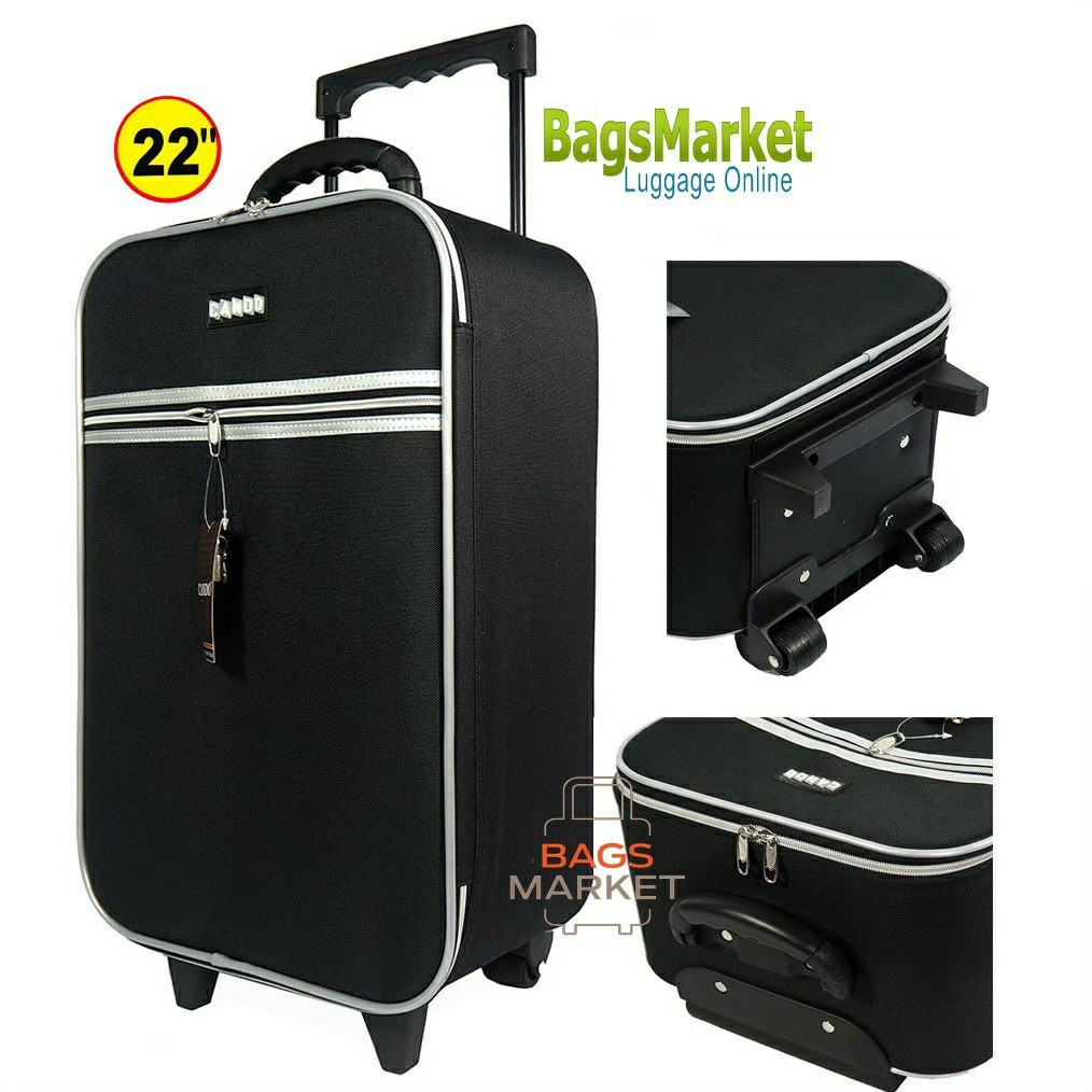 bagsmarket-กระเป๋าเดินทางล้อลาก-cando-แบบหน้าเรียบ-2-ล้อ-รุ่น-f1177-ขนาด-18-นิ้ว-black