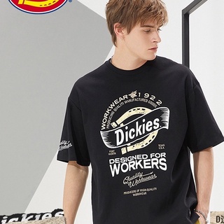 Dickies เสื้อยืดลําลอง ผ้าฝ้าย แขนสั้น คอกลม สไตล์คลาสสิก แฟชั่นฤดูใบไม้ผลิ และฤดูร้อน สําหรับผู้ชายยืด.สบาย.รัก