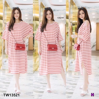 PE13521 Dress #สาวอวบ เดรสคอกลม