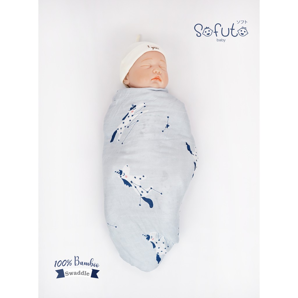 sofuto-baby-ผ้าห่อตัวมัสลินแบมบู-ใยไผ่-100-ขนาด-120-cm-x-120-cm-ลาย-pegasus-grey-จำนวน-1-ผืน