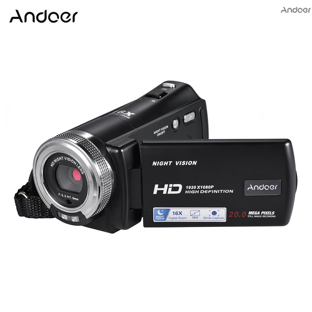 andoer-v12-กล้องบันทึกวิดีโอดิจิทัล-full-hd-16x-ซูมได้-1080p-พร้อมหน้าจอ-lcd-หมุนได้-3-0-นิ้ว-เครื่องตรวจจับใบหน้า-วิสัยทัศน์กลางคืน-20-ล้านพิกเซล