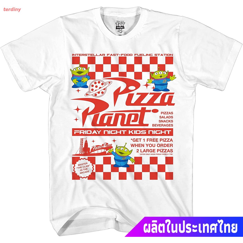 เสื้อยืดยอดนิยม-disney-pixar-toy-story-pizza-planet-take-out-flyer-disneyland-world-tee-funny-humor-mens-graphic-t-shir