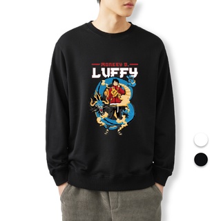 【พร้อมส่ง】Luffy One Piece เสื้อกันหนาว มีฮู้ด แขนยาว คอกลม ลาย Swaeter 02