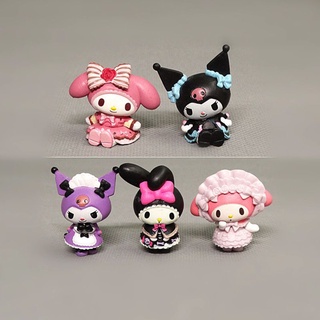 【2022】ตุ๊กตาการ์ตูนอนิเมะ My Melody Cinnamoroll Kuromi Sanrio ของขวัญสําหรับเด็ก 5 ชิ้น