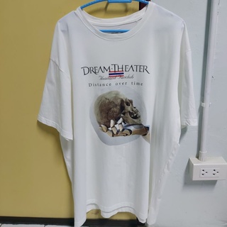 เสื้อยืดสีดำอินเทรนด์เสื้อ Dream Theater Thailand Fanclub Distance over timeS-4XL