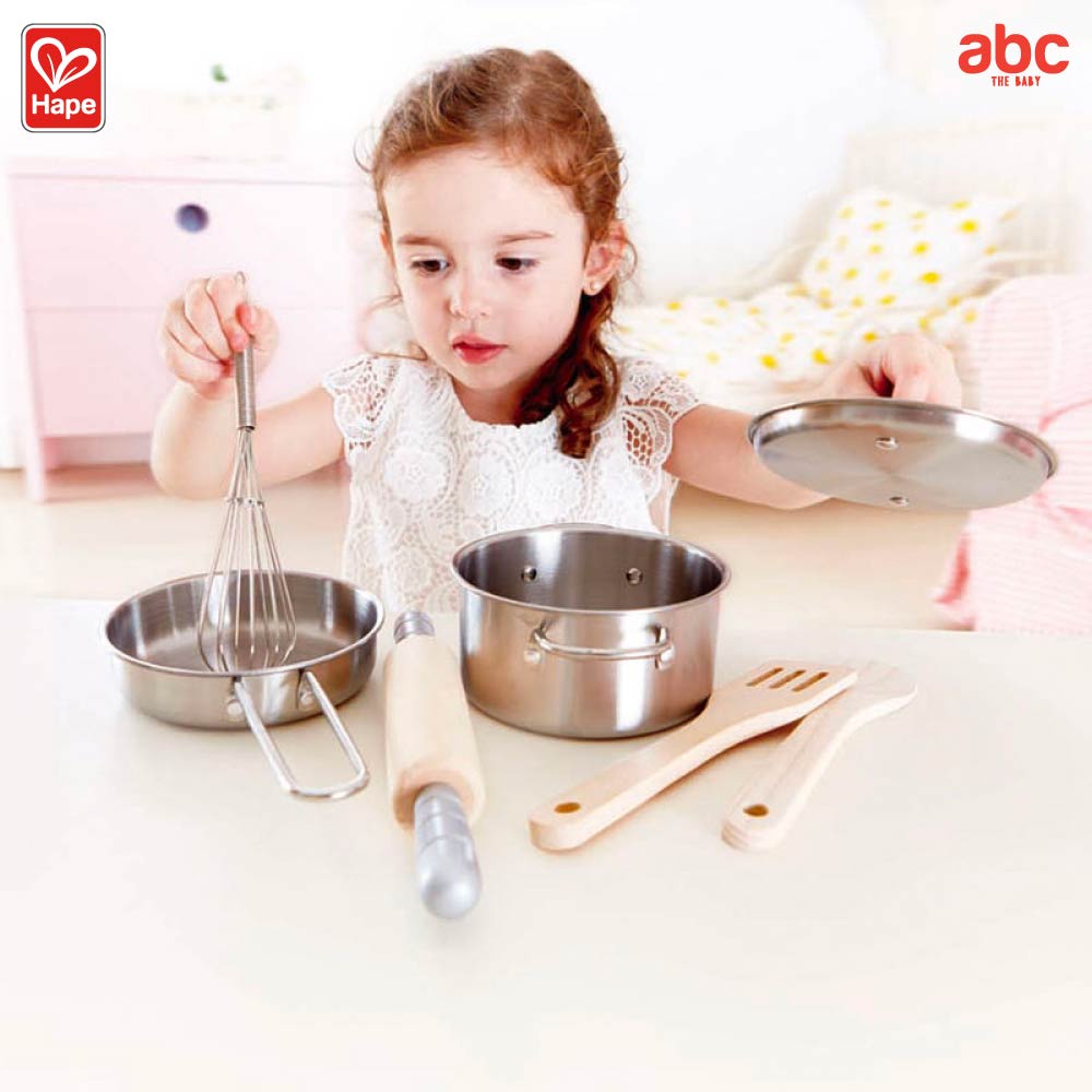 hape-ของเล่นไม้-ของเล่นทำอาหาร-ชุดทำอาหารของเชฟ-chefs-cooking-set-ของเล่นเสริมพัฒนาการ-3-ขวบ-ขึ้นไป