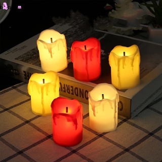 1PC LED Electronic Simulation Candle Light Romantic Flameless Tealight Lamp Wedding Christmas Holiday Decor