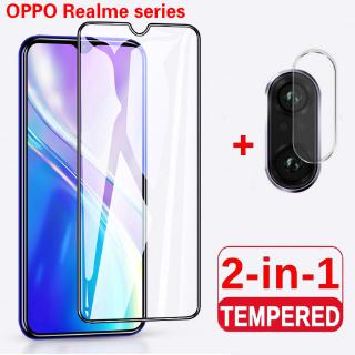 ฟิล์ม​กระจกนิรภัย​ Realme C3 ฟิล์มป้องกันหน้าจอแก้วแบบเต็มกาว Realme 5i 5s 5 3 2 X2 Pro XT X C2 C1 C3