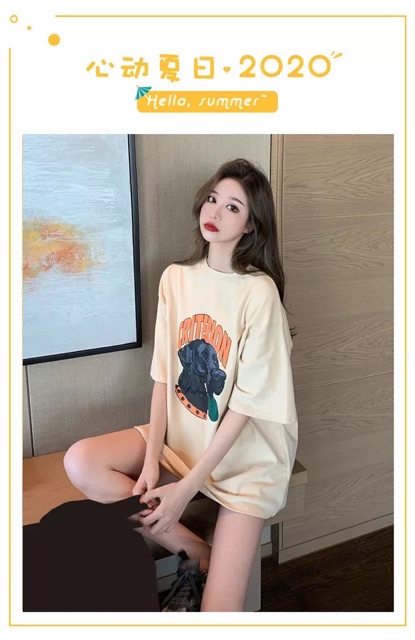 พร้อมส่ง-เสื้อยืดoversize-รูปหมา-no-134