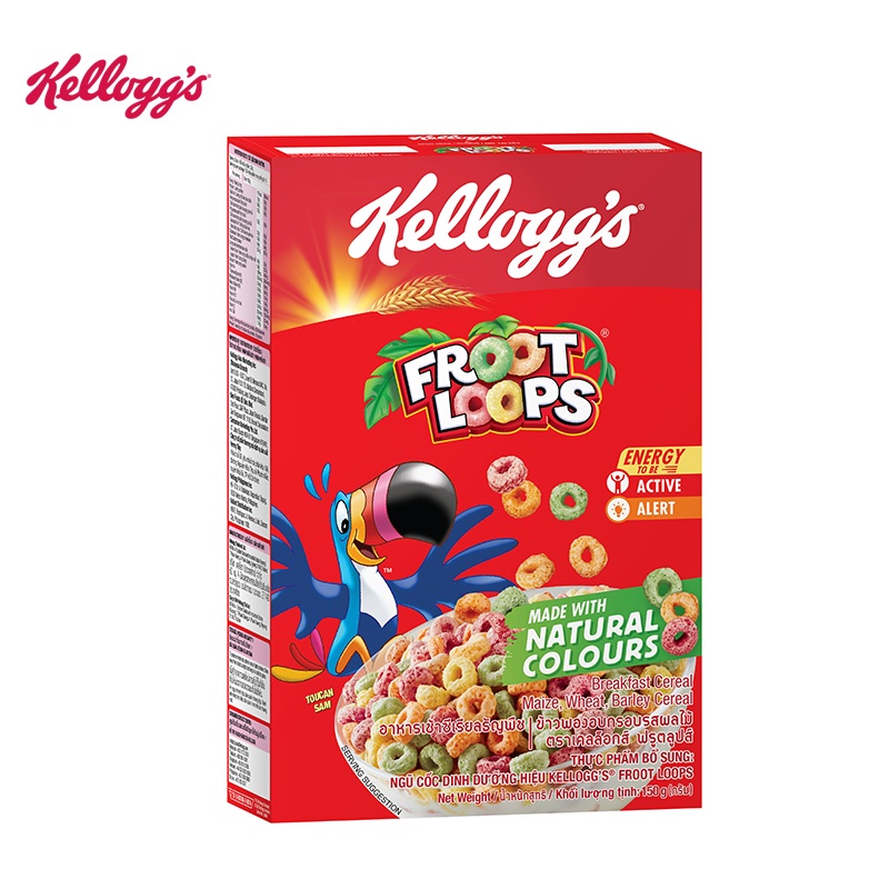 ภาพสินค้าKellogg's Froot Loops เคลล็อกส์ ฟรูตลูปส์ อาหารเช้า ซีเรียลธัญพืช 150 g. จากร้าน sino_family_shop บน Shopee ภาพที่ 1