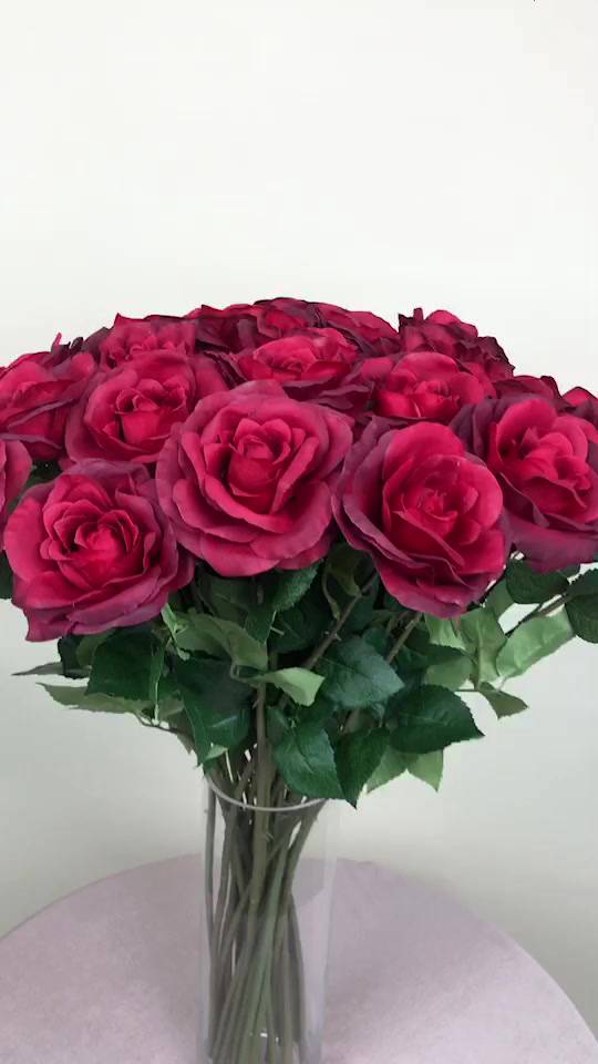 ดอกกุหลาบสีแดงดอกใหญ่-กุหลาบวาเลนไทน์-ดอกไม้ประดิษฐ์เกรดพรีเมี่ยม-artificial-red-rose
