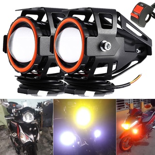 Additional Motorcycle Headlight Led Spotlight Fog Light U7 Angel Eyes For Honda X11 Shadow 600 Shadow Vt750 X4 Crf 450 D