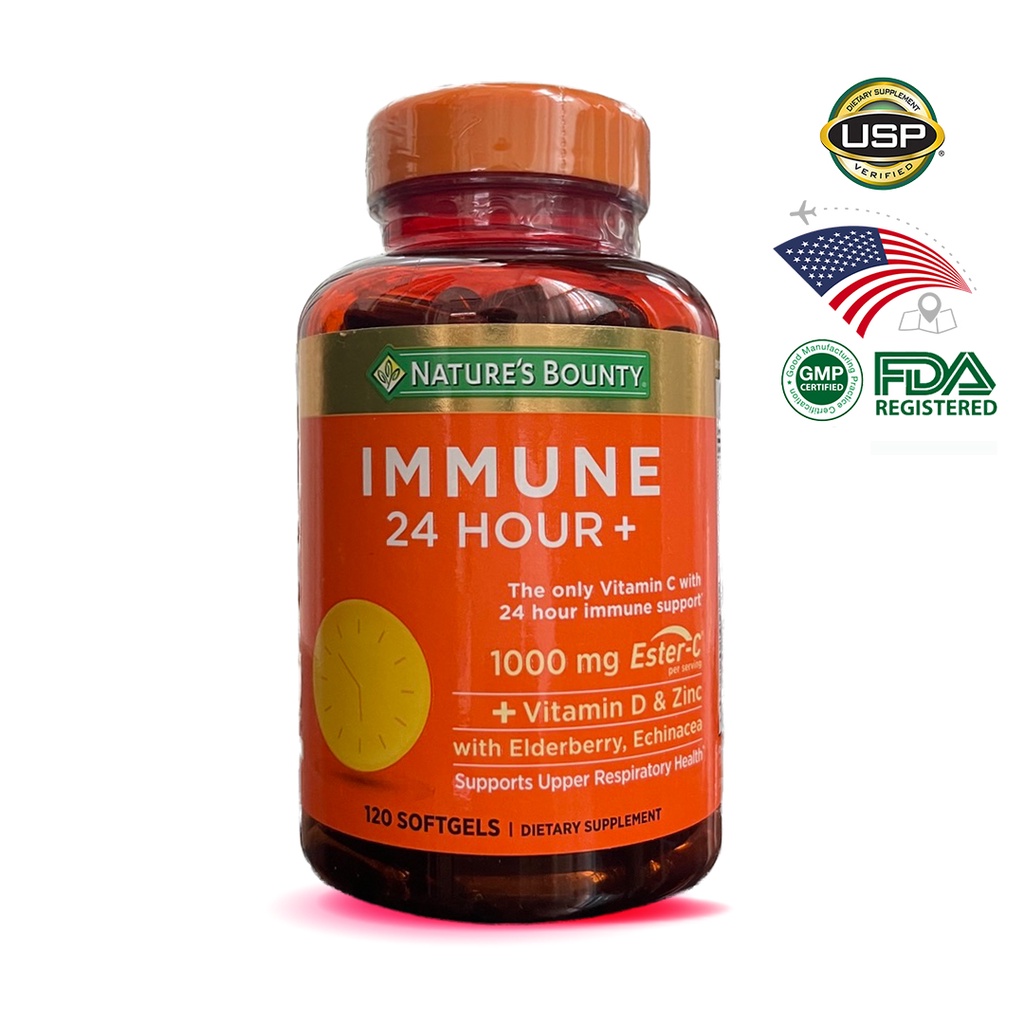 เสริมภูมิต้านทานของร่างกาย-ลดภูมิแพ้-และหวัด-natures-bounty-immune-24hr-vitamin-c-1000mg-ester-c-120softgels