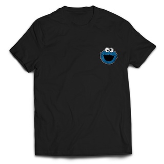 Qwe122ev เสื้อยืดผ้าฝ้าย พิมพ์ลายการ์ตูน Elmo Cookie Monster Big Bird SST-0011 สําหรับผู้ชาย AF123SD35302สามารถปรับแต่งไ
