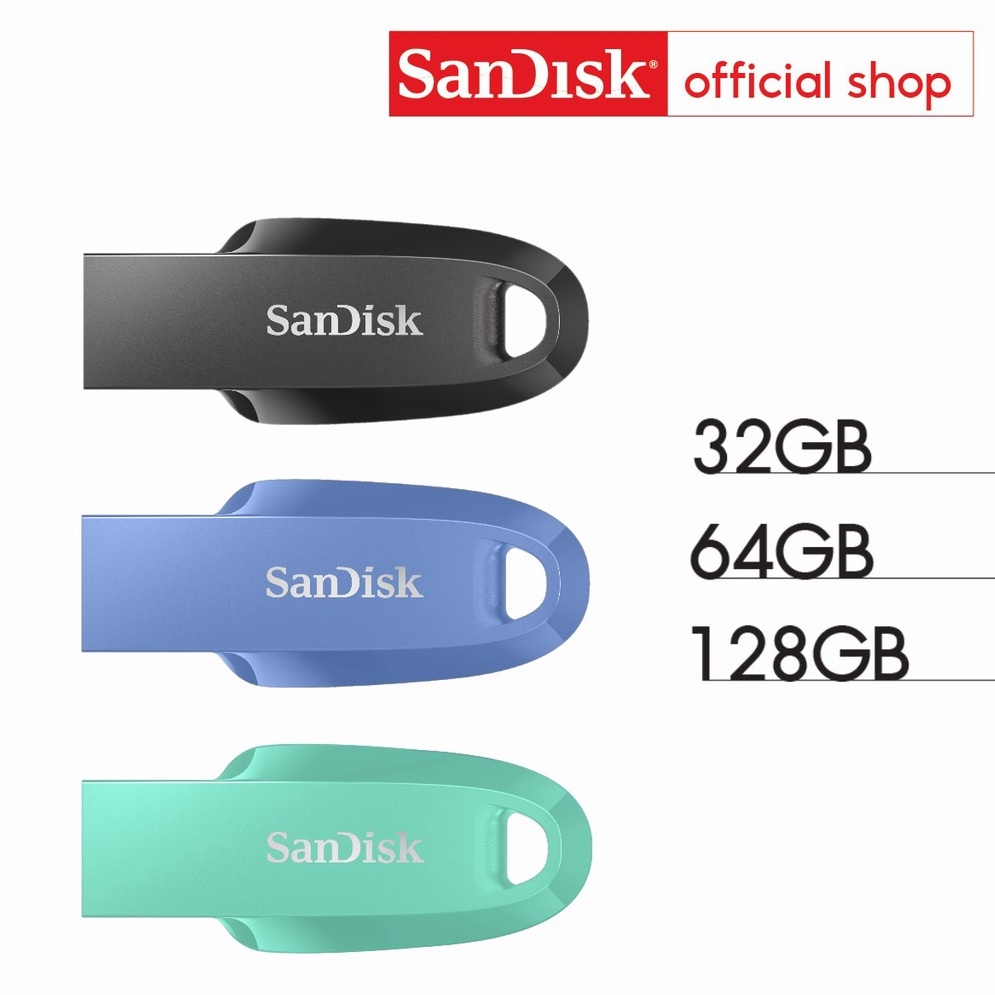 ภาพหน้าปกสินค้าSanDisk Ultra Curve USB 3.2 Gen1 Flash Drive 32GB, 64GB, 128GB (SDCZ550) จากร้าน sandisk_thailand_officialshop บน Shopee