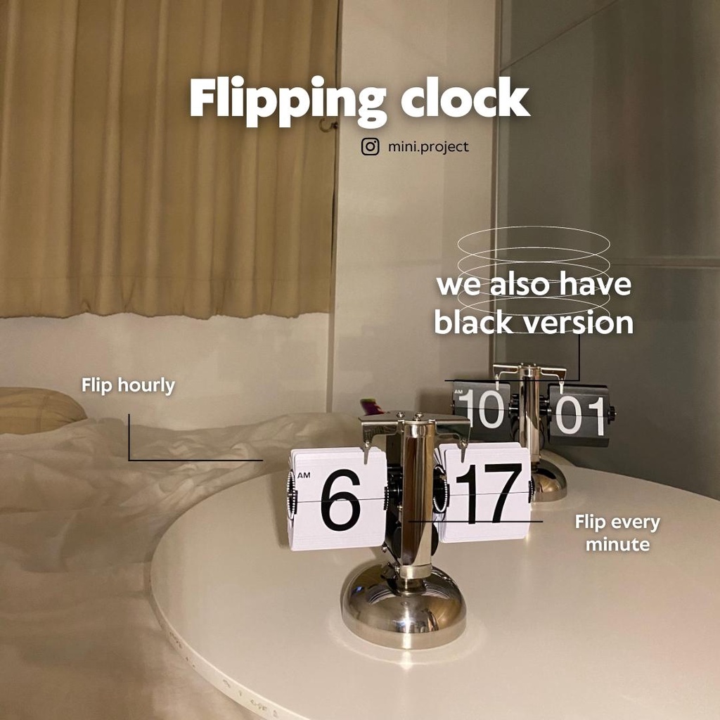 mini project | flipping clock นาฬิกาตั้งโต๊ะสไตลเกาหลี | Shopee Thailand