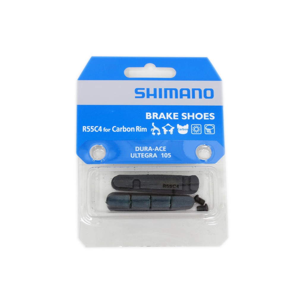 ผ้าเบรคเสือหมอบ shimano R55C3 for Carbon Rim สำหรับล้อคาร์บอน | Shopee ...