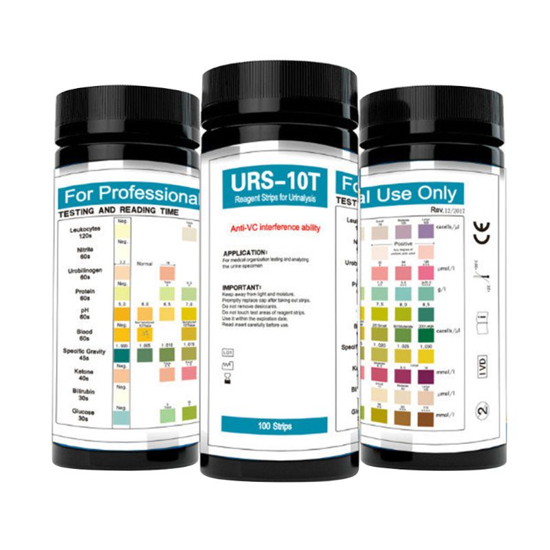 SC 100 Strips URS10T Urinalysis Reagent Strips 10 Parameters Urine