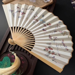 Fanzi Flower and Bird Pattern Double -Sided Retro Fan Fan Fan Fan Fan