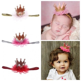 (พร้อมส่ง 6สี)ที่คาดผมเด็ก มงกุฏคาดผมเด็ก หลากสี baby headband headwear princess crown tiara มงกุฎแฟชั่น เครื่องประดับผม