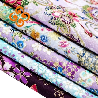 สินค้า กิโมโนผ้าฟาบริคสีบรอนซ์สีม่วงสไตล์ญี่ปุ่น DIY สําหรับตกแต่งบ้าน TJ8692