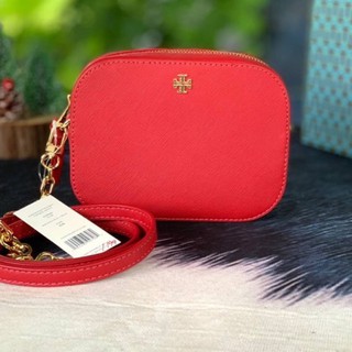 กระเป๋า TORY BURCH Emerson Round Crossbody #52898 Popy Orange